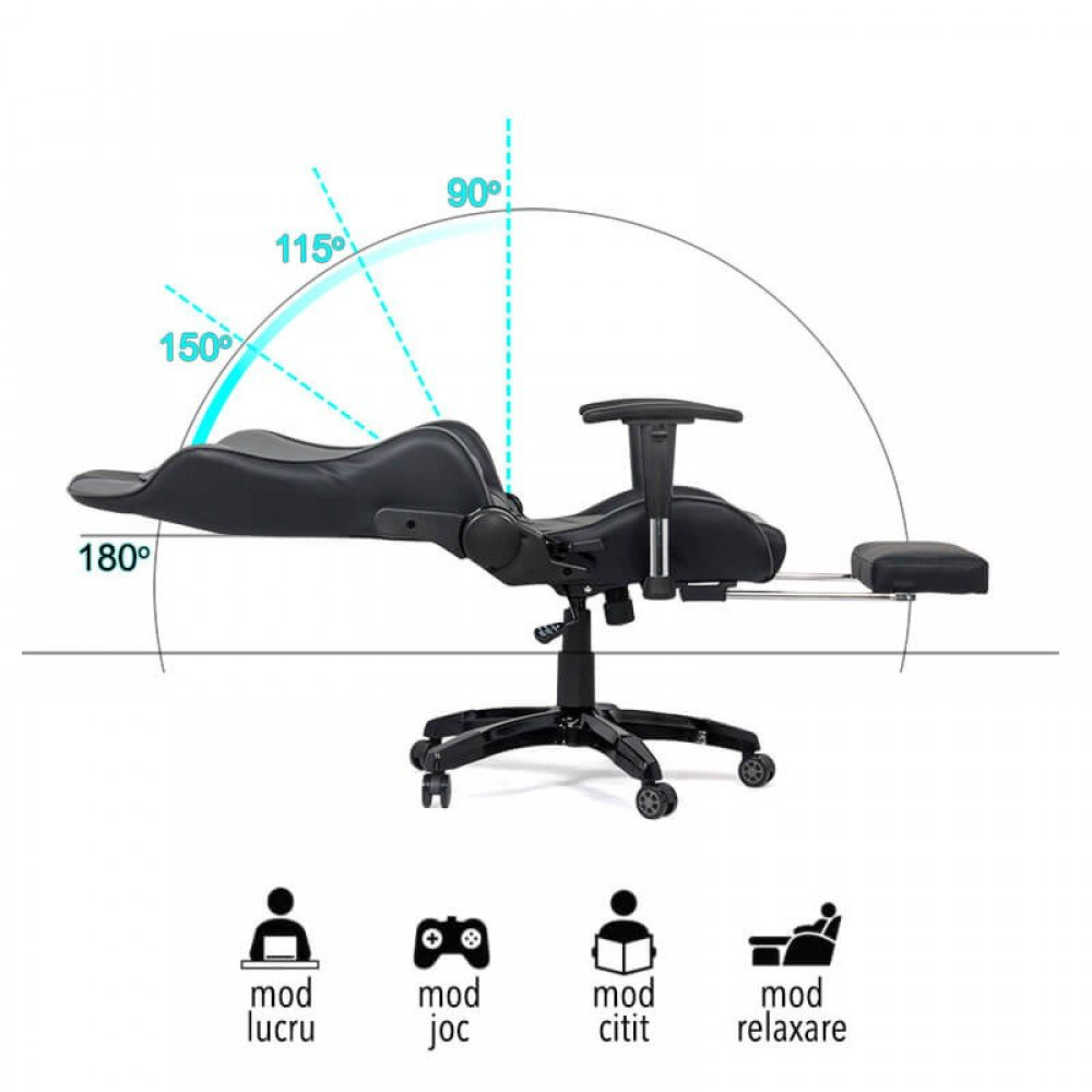 Scaun gaming OFF 306 albastru - 3.webp