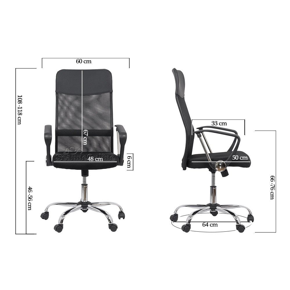 Scaun de birou OFF 907 Rosu - 1.webp