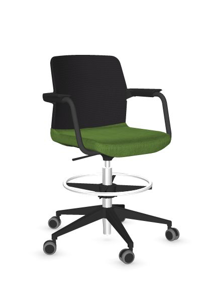 Scaun de Birou Wind Low Black Mesh Castors - 11-2.jpg