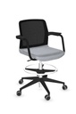 Scaun de Birou Wind Low Black Mesh Castors - 1-2.jpg