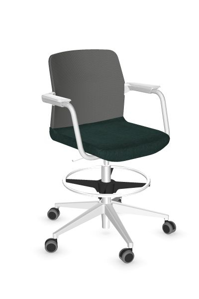 Scaun de Birou Wind Low White Mesh Castors - 10-2.jpg