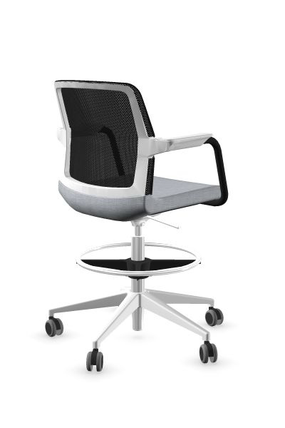 Scaun de Birou Wind Low White Mesh Castors - 2-2.jpg