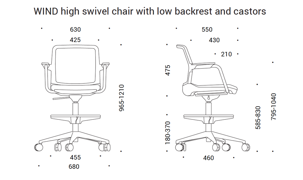 Scaun de Birou Wind Swivel - dimensiuni cu rale.png