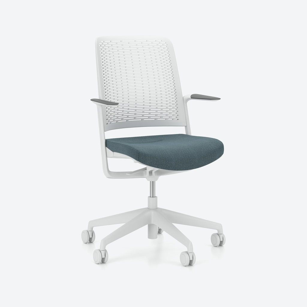 Scaun de Birou With Me White Seat Upholtered - 41.webp