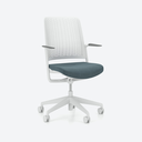 Scaun de Birou With Me White Seat Upholtered - 41.webp