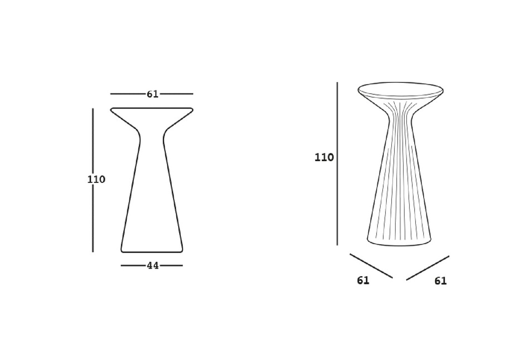 Masa de Bar Outdoor FADE -  Dimensiune.jpg