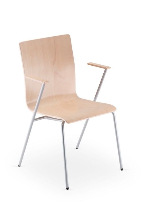 Scaun de Vizitator Fen 4L Arm Wood