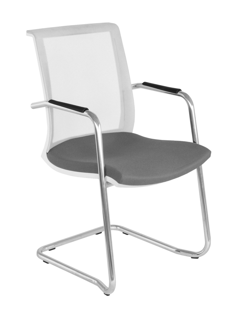Scaun de Vizitator Eva White Cantilever