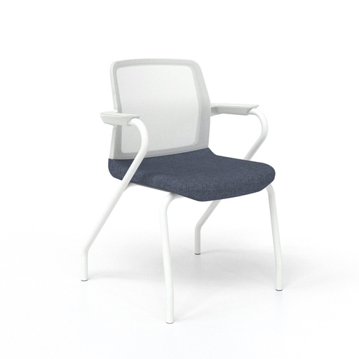 Scaun de Conferință Wind Mesh White