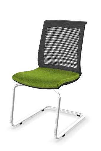 Scaun de Vizitator Eva Black Cantilever BR